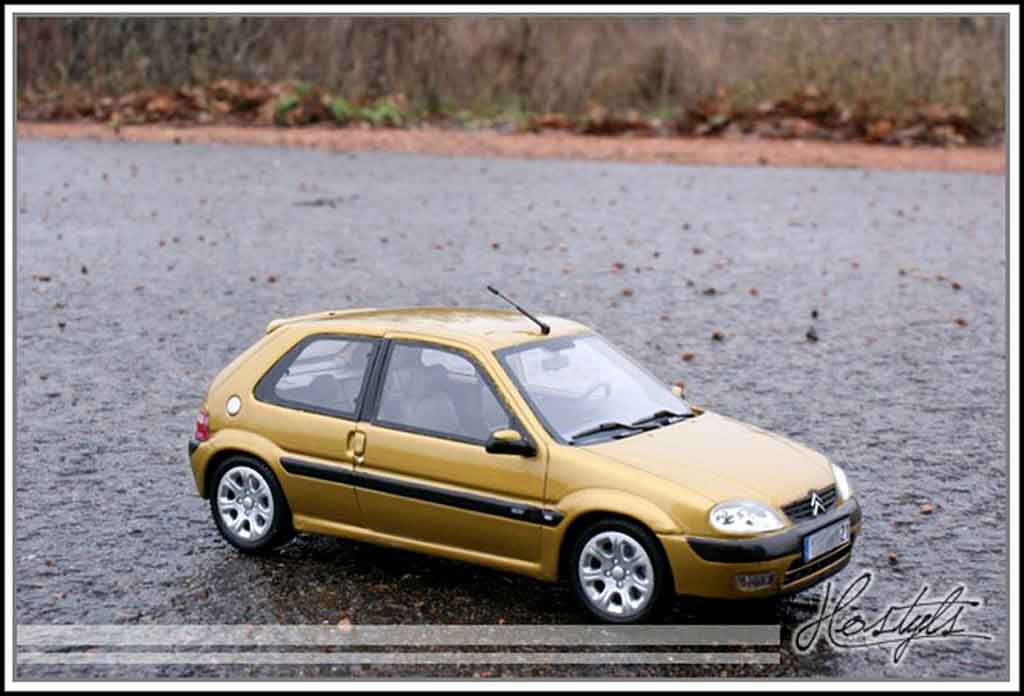 Diecast model cars Citroen Saxo 1/18 Ottomobile vts yellow