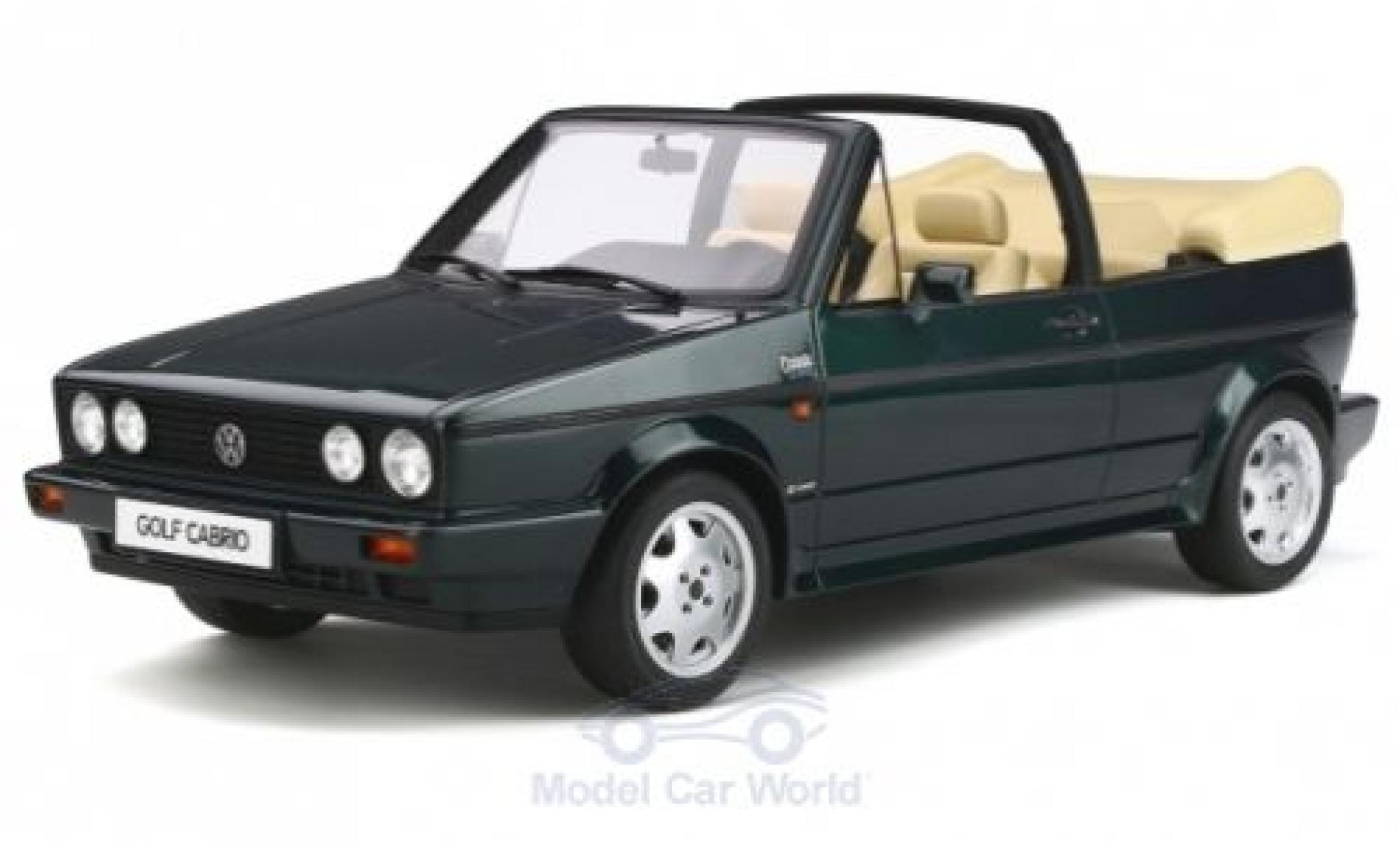 1/12 OTTO 1992 Volkswagen VW Golf Mk.1 Cabriolet Classic Line (Green) Resin  Car Model 