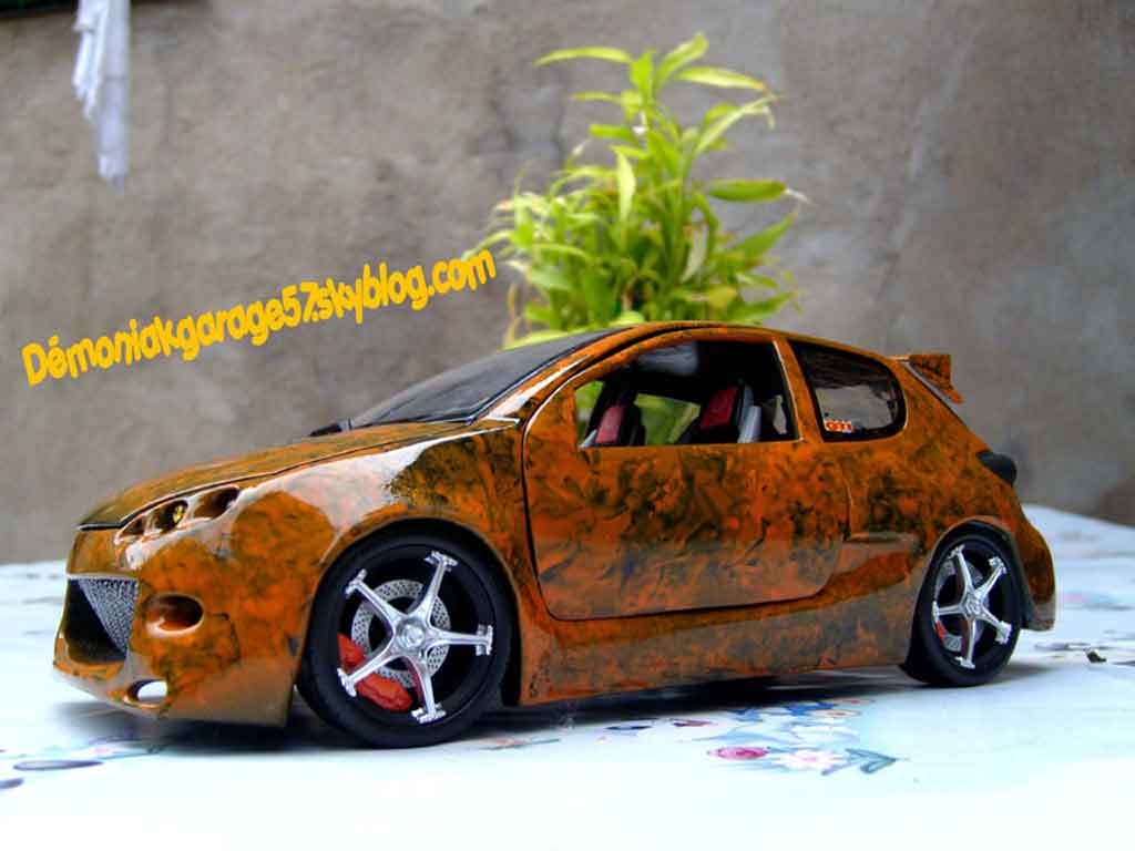 Véhicule modèle 1/18ième PEUGEOT 206 Tuning